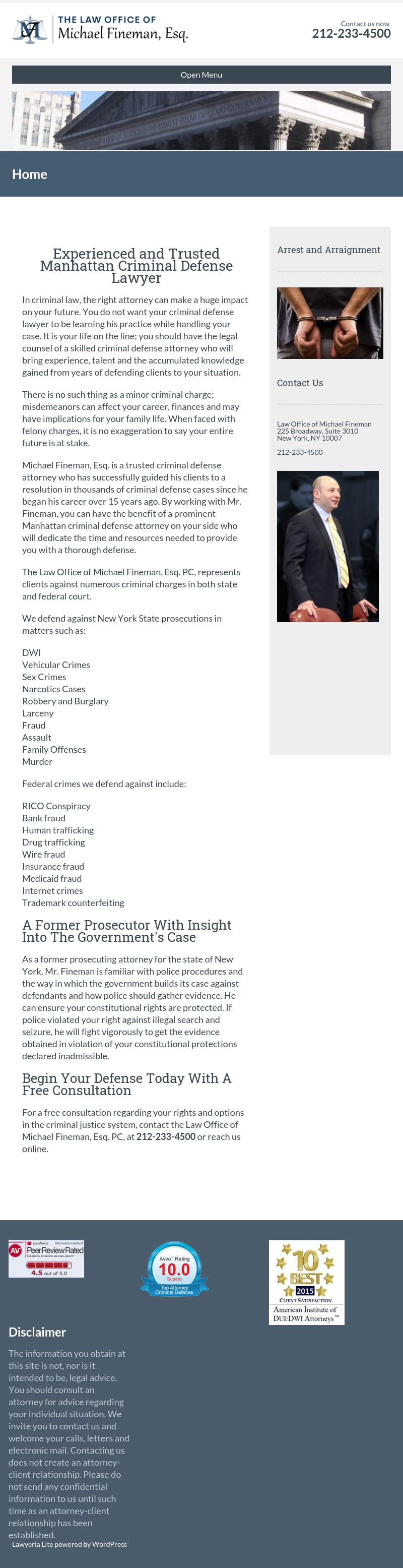 Law Office of Michael Fineman, Esq. - New York NY Lawyers