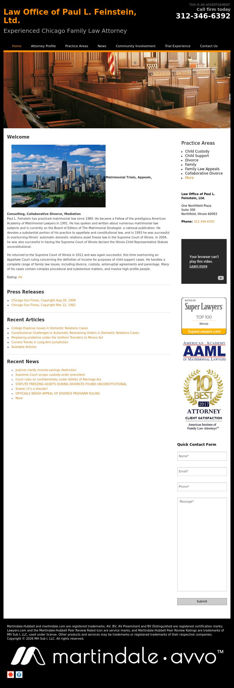 Law Office of Paul L. Feinstein, Ltd. - Chicago IL Lawyers