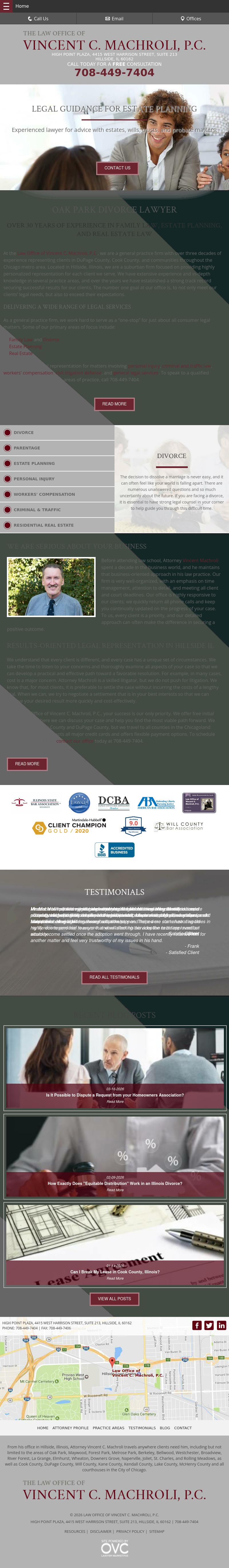 Law Office of Vincent C. Machroli, P.C. - Hillside IL Lawyers