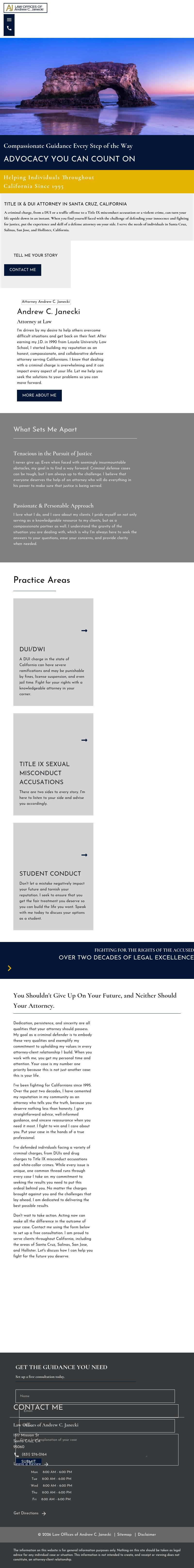 Law Offices of Andrew C. Janecki - Santa Cruz CA Lawyers