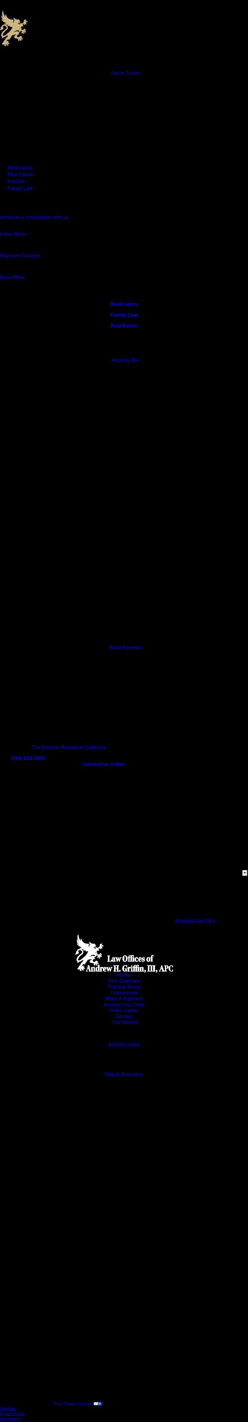 Law Offices of Andrew H. Griffin III - El Cajon CA Lawyers