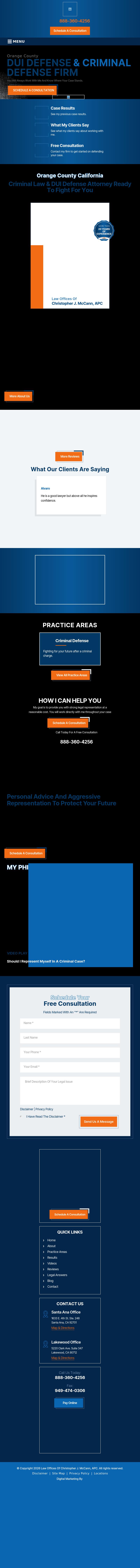 Law Offices of Christopher J. McCann - Santa Ana CA Lawyers