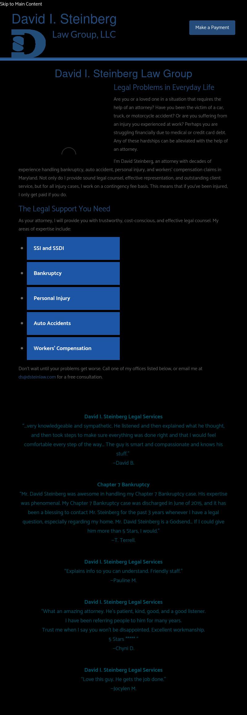 Law Offices of David I. Steinberg - Silver Spring MD Lawyers