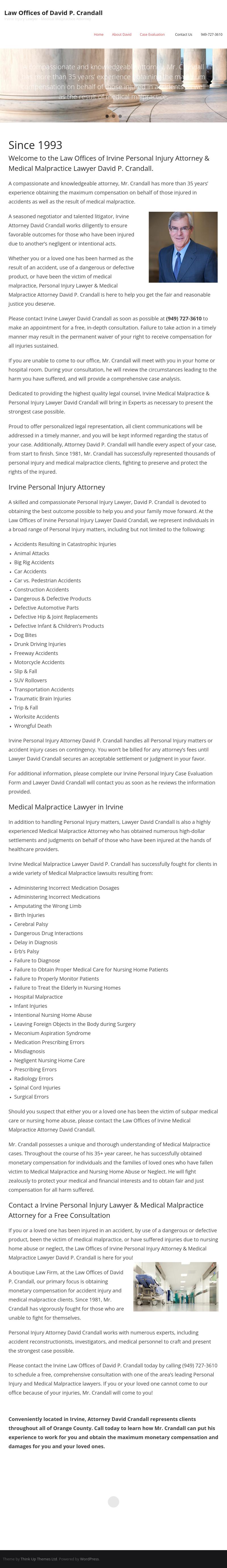 Law Offices of David P. Crandall - Laguna Hills CA Lawyers