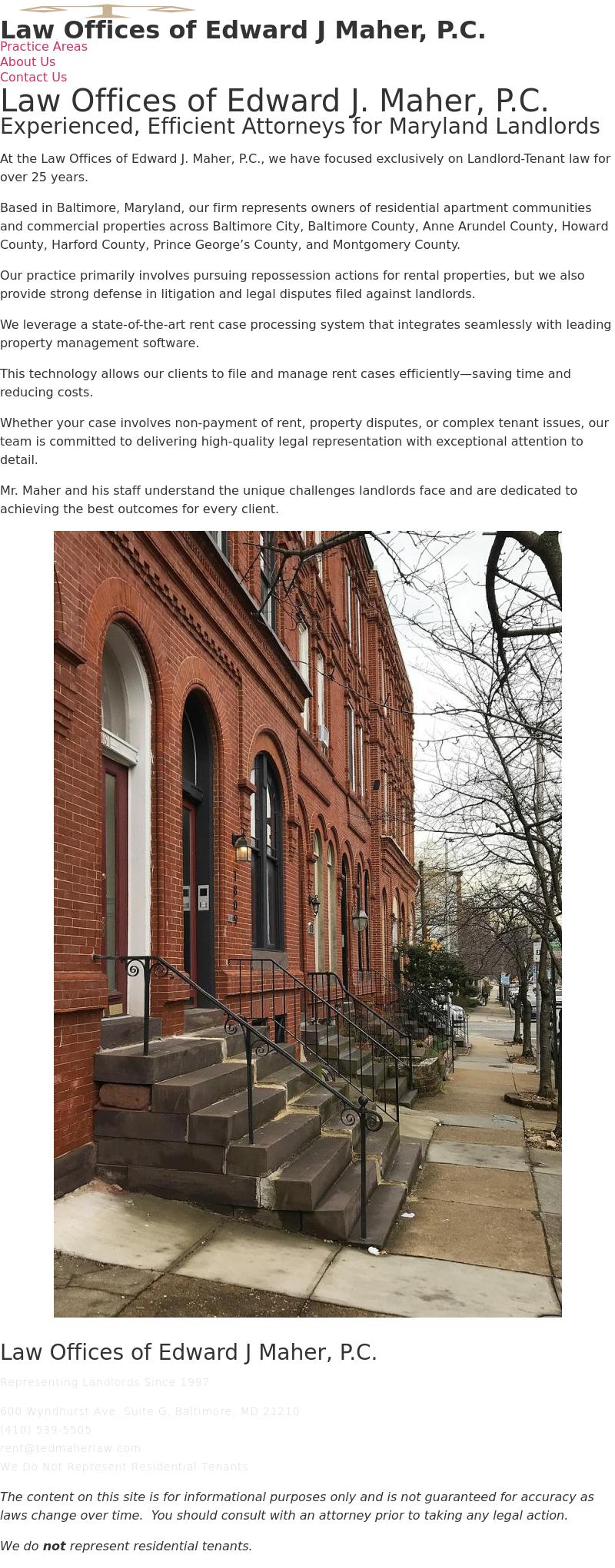 Law Offices of Edward J. Maher, P.C. - Laurel MD Lawyers