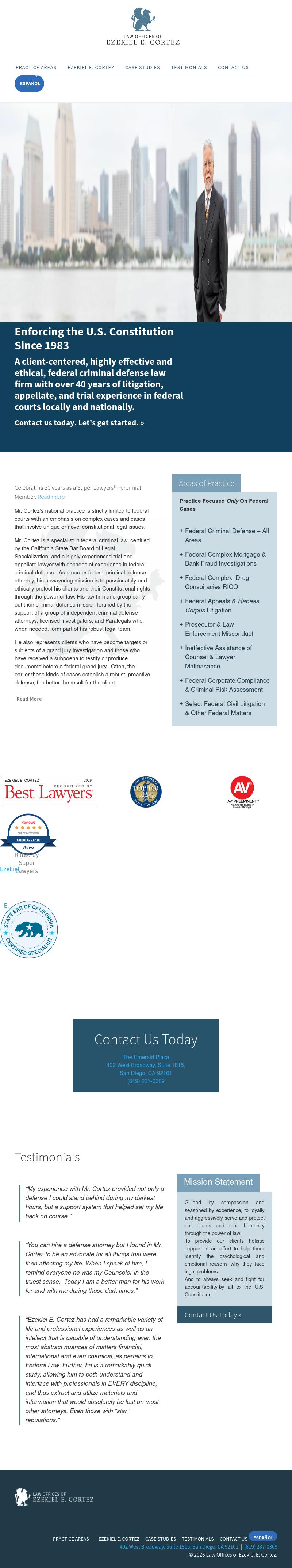 Law Offices of Ezekiel E. Cortez, APC - San Diego CA Lawyers