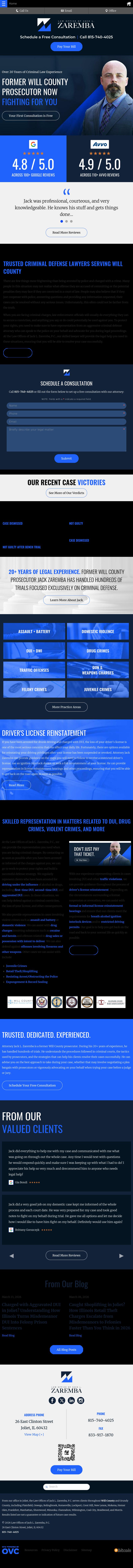 Law Offices of Jack L Zaremba PC - Joliet IL Lawyers