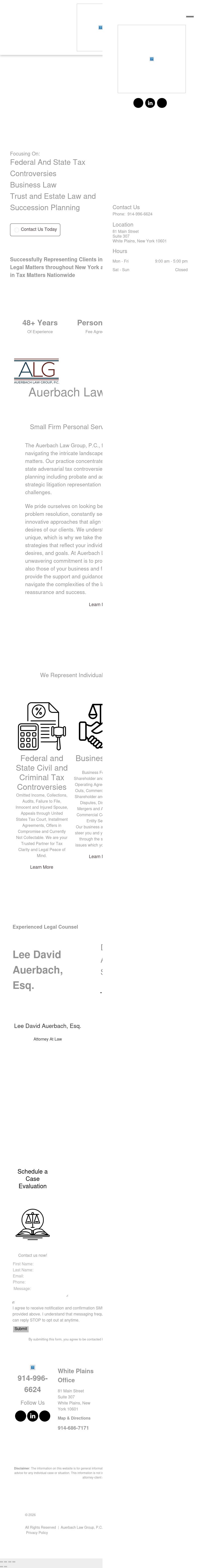 Law Offices of Lee David Auerbach, P.C. - Chappaqua NY Lawyers