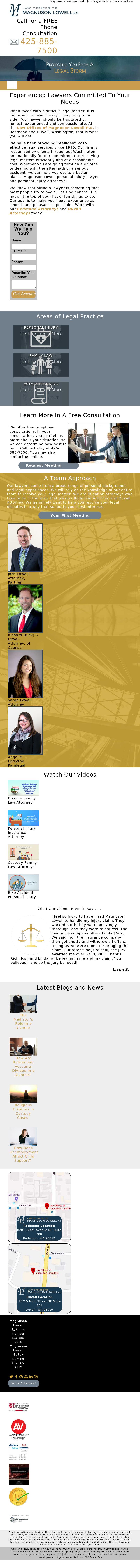 Law Offices of Magnuson Lowell P.S. - Spokane WA Lawyers