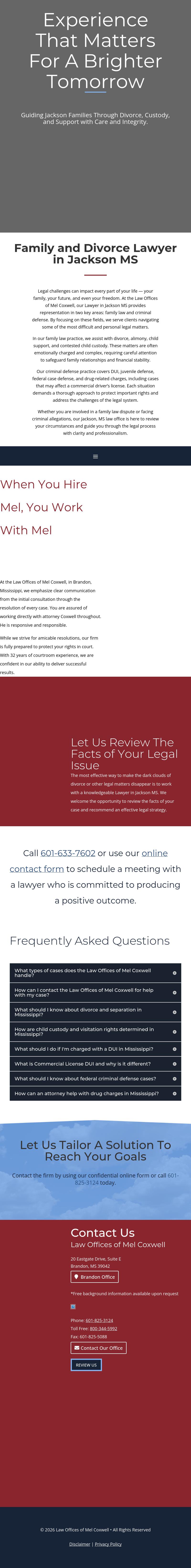 Law Offices of Mel Coxwell - Brandon MS Lawyers