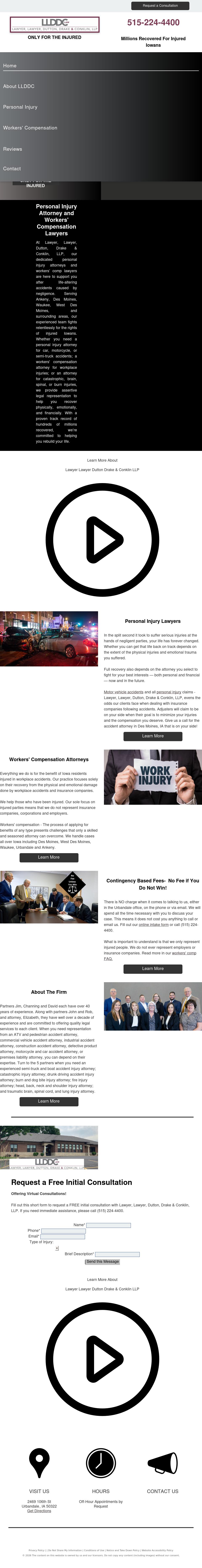 Lawyer, Lawyer, Dutton & Drake, L.L.P., Representing ONLY the Injured! - West Des Moines IA Lawyers