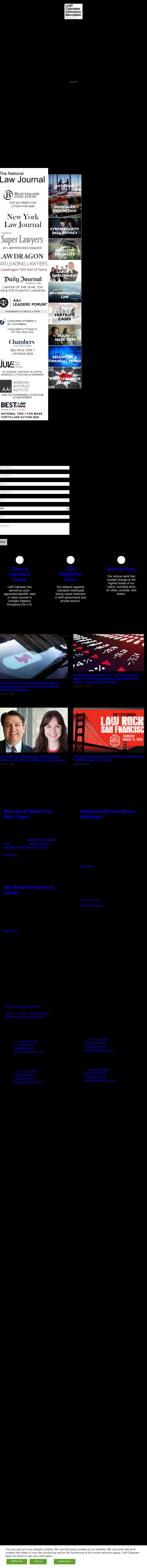 Lieff Cabraser Heimann & Bernstein, LLP - Nashville TN Lawyers