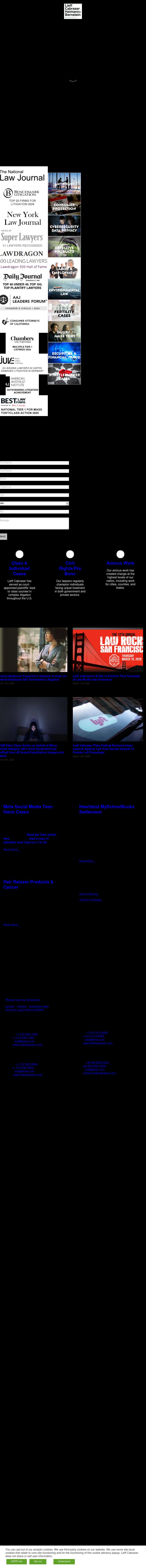 Lieff Cabraser Heimann & Bernstein, LLP - New York NY Lawyers