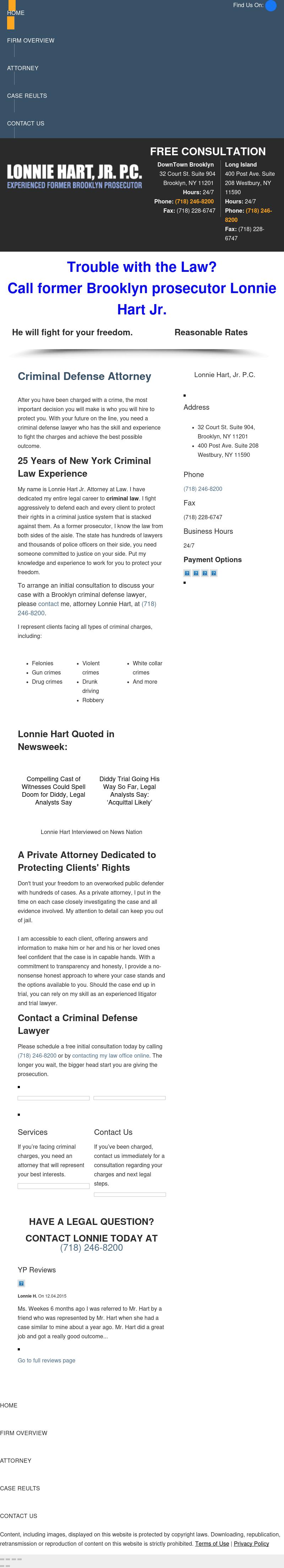 Lonnie Hart, Jr. P.C. - Brooklyn NY Lawyers