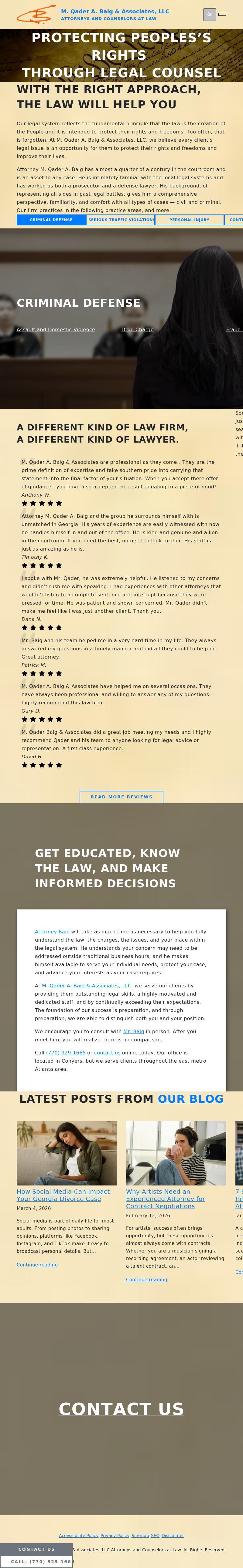 M. Qader A. Baig & Associates, LLC - Conyers GA Lawyers