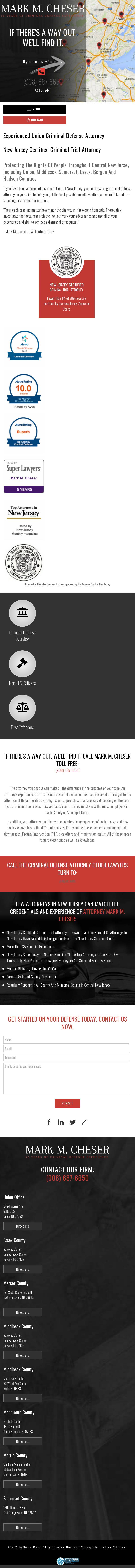 Mark M. Cheser, Esquire, Counselor at Law - Union NJ Lawyers