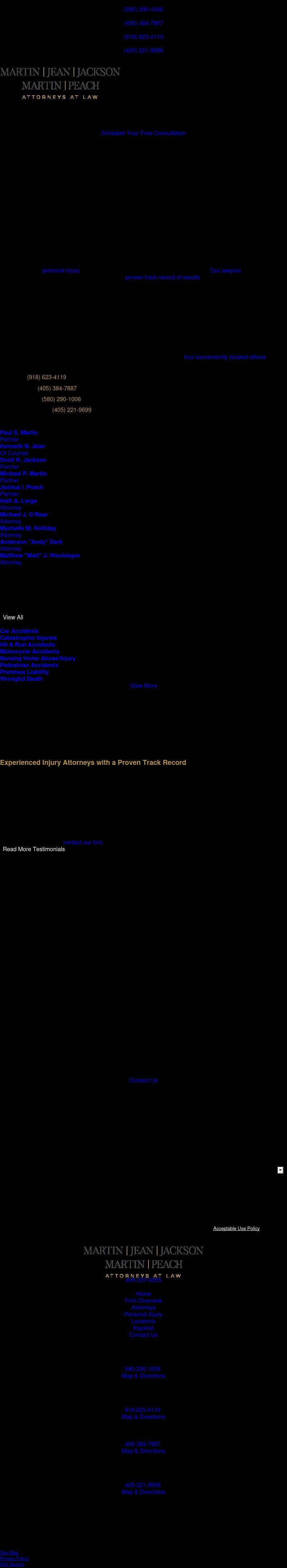 Martin Jean & Jackson, Attorneys at Law - Ponca City OK Lawyers