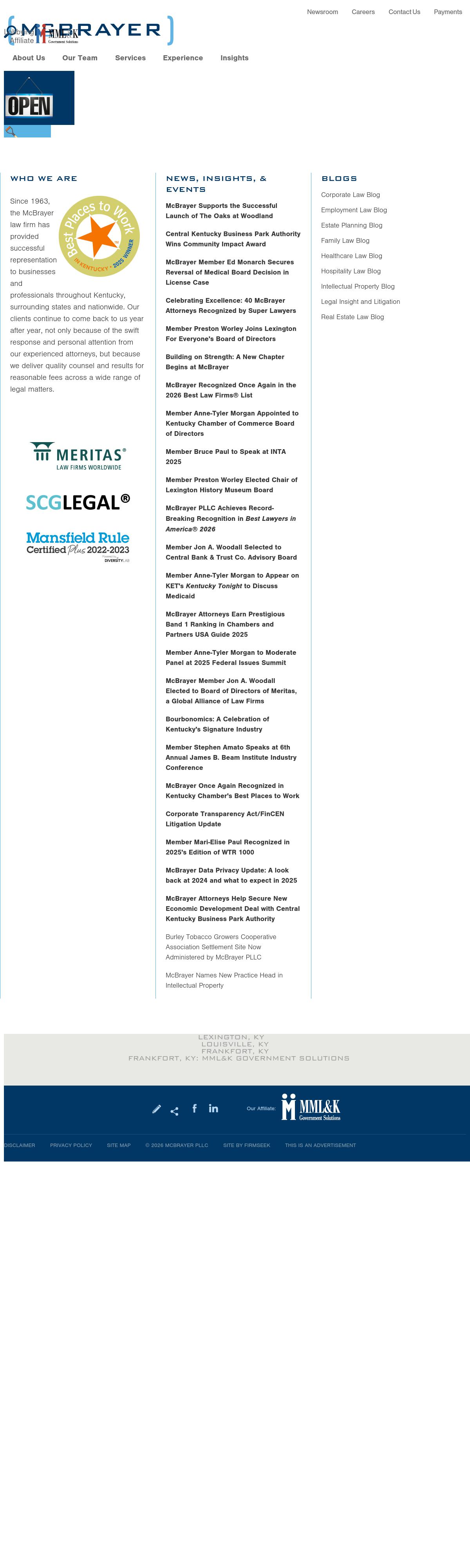 McBrayer, McGinnis, Leslie & Kirkland, PLLC - Washington DC Lawyers