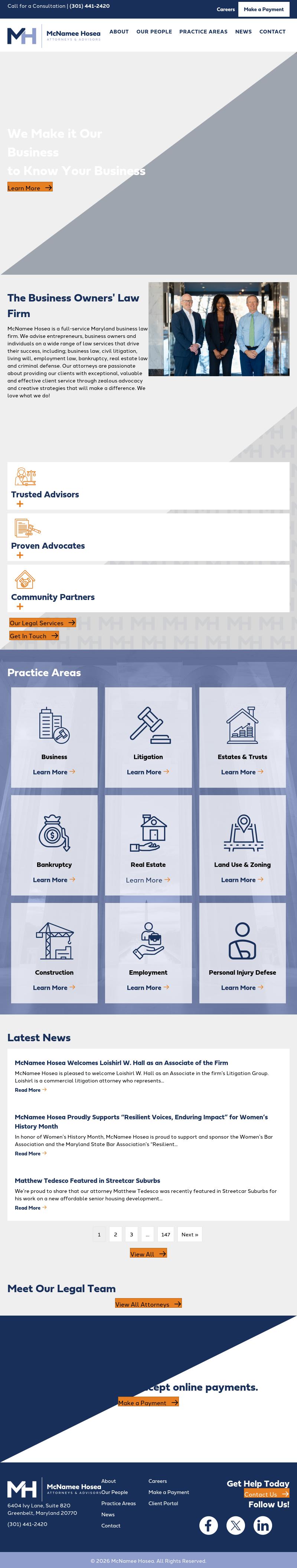 McNamee, Hosea, Jernigan, Kim, Greenan & Lynch, P.A. - Greenbelt MD Lawyers