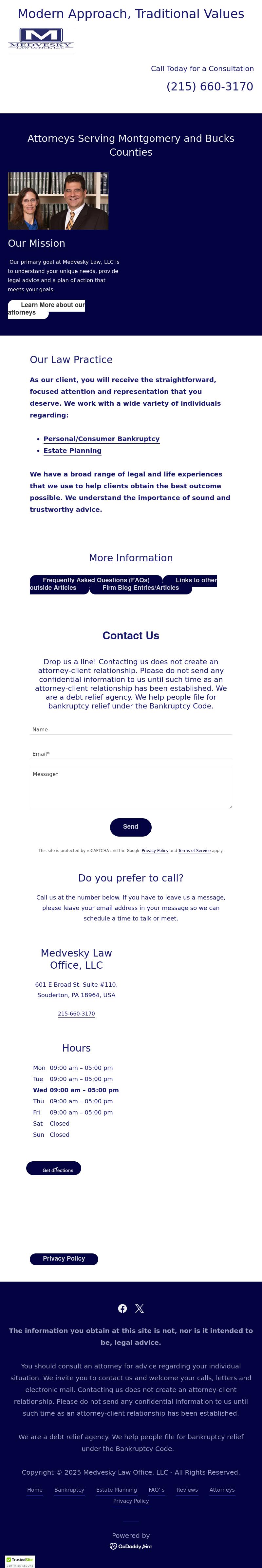 Medvesky Law Office, LLC - Souderton PA Lawyers