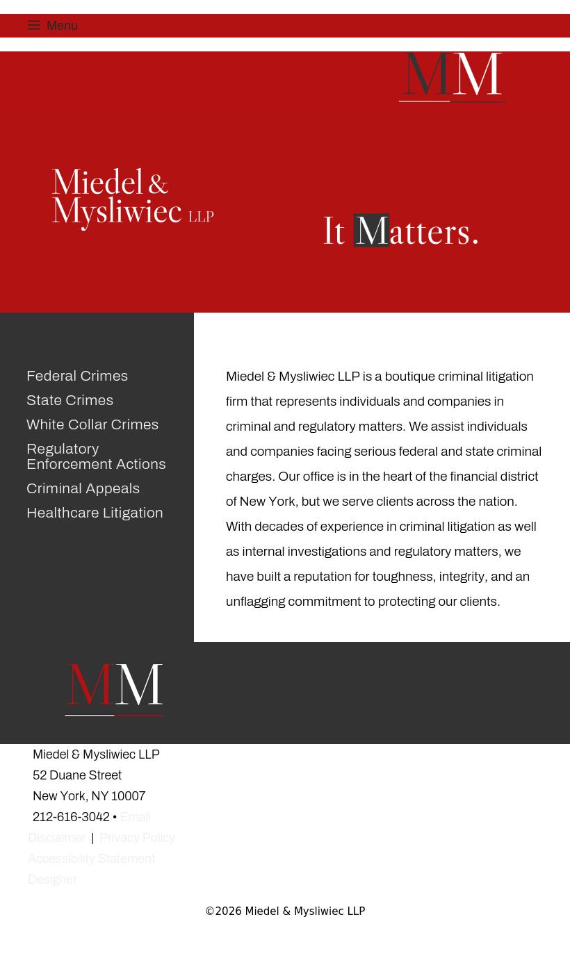 Miedel & Mysliwiec LLP - New York NY Lawyers