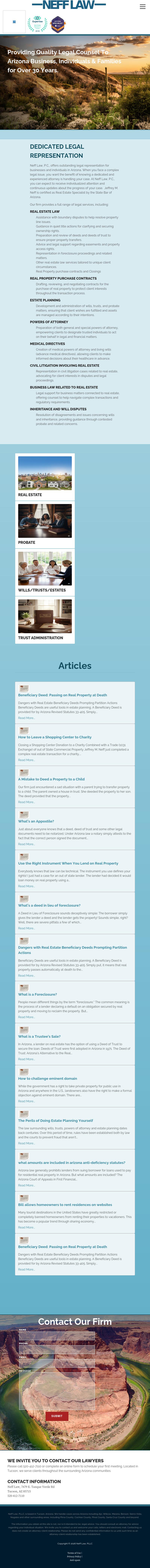 Neff & Griffith, P.C. - Tucson AZ Lawyers