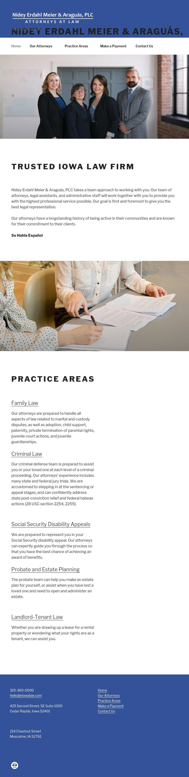 Nidey, Erdahl, Tindal & Fisher, PLC - Muscatine IA Lawyers