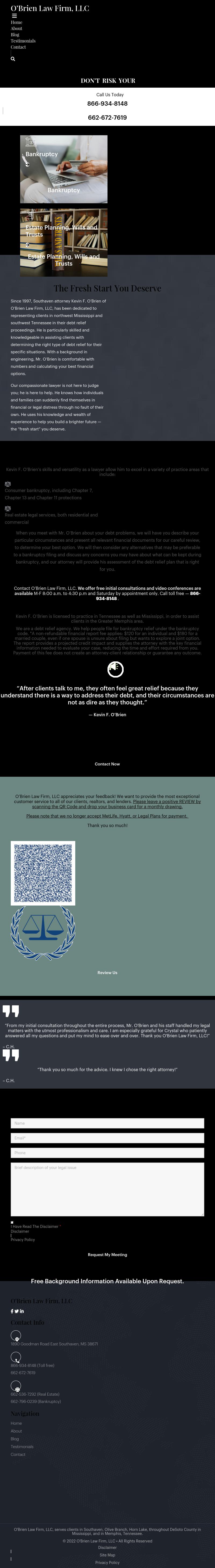 O'Brien Law Firm, LLC - Batesville MS Lawyers