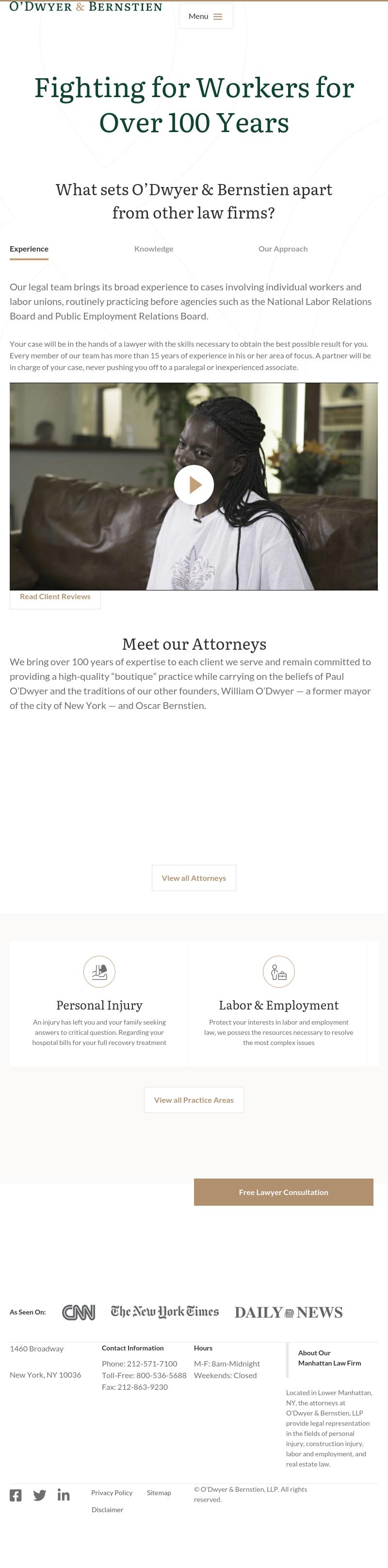 O'Dwyer & Bernstien, LLP - New York NY Lawyers