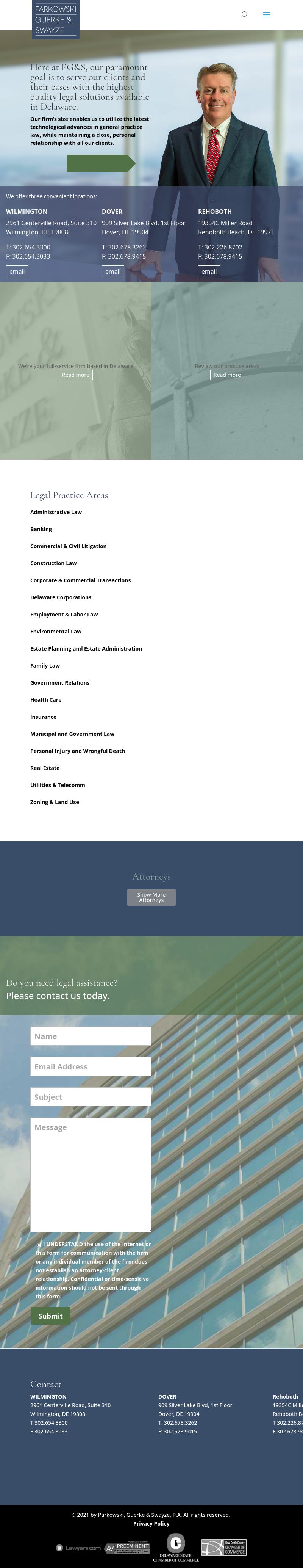 Parkowski, Guerke & Swayze, P.A. - Dover DE Lawyers