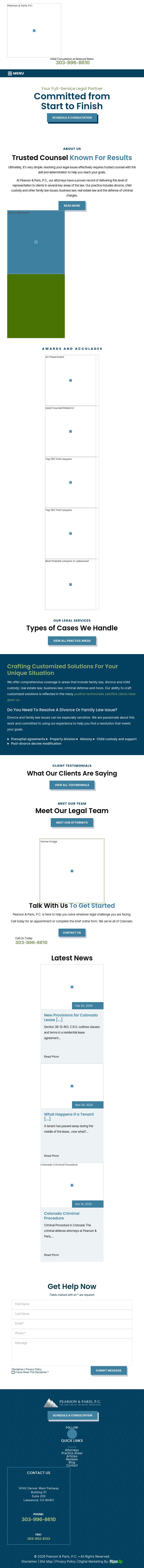 Pearson & Paris, P.C. - Lakewood CO Lawyers