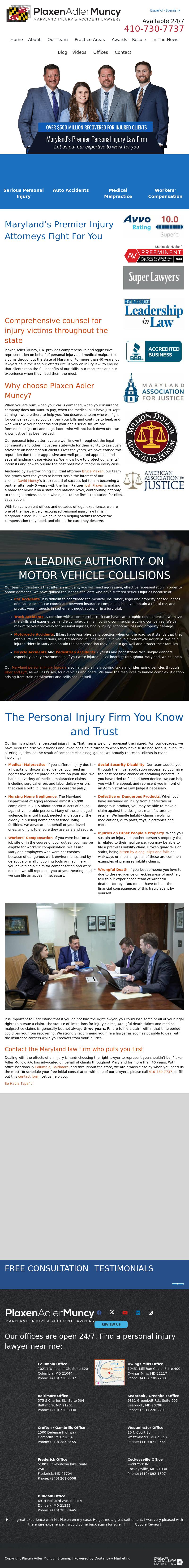 Plaxen & Adler PA - Owings Mills MD Lawyers