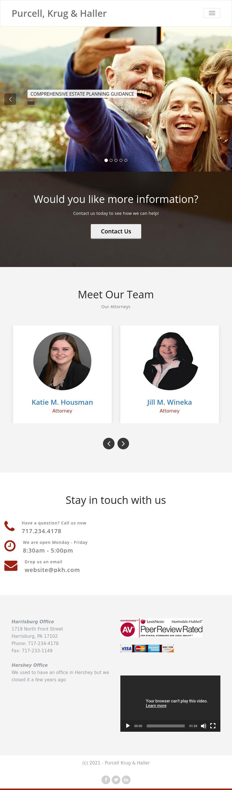 Purcell, Krug & Haller - Harrisburg PA Lawyers