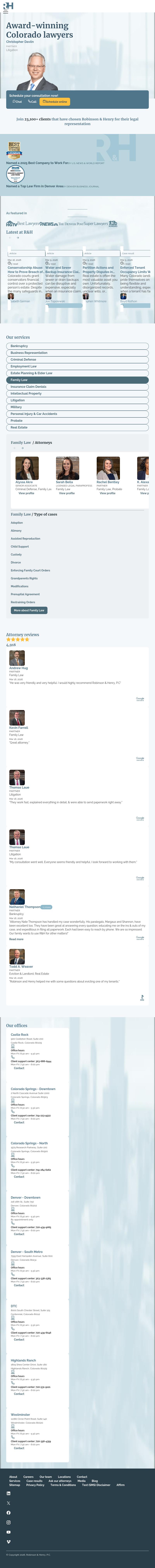 Robinson & Henry, P.C. - Castle Rock CO Lawyers