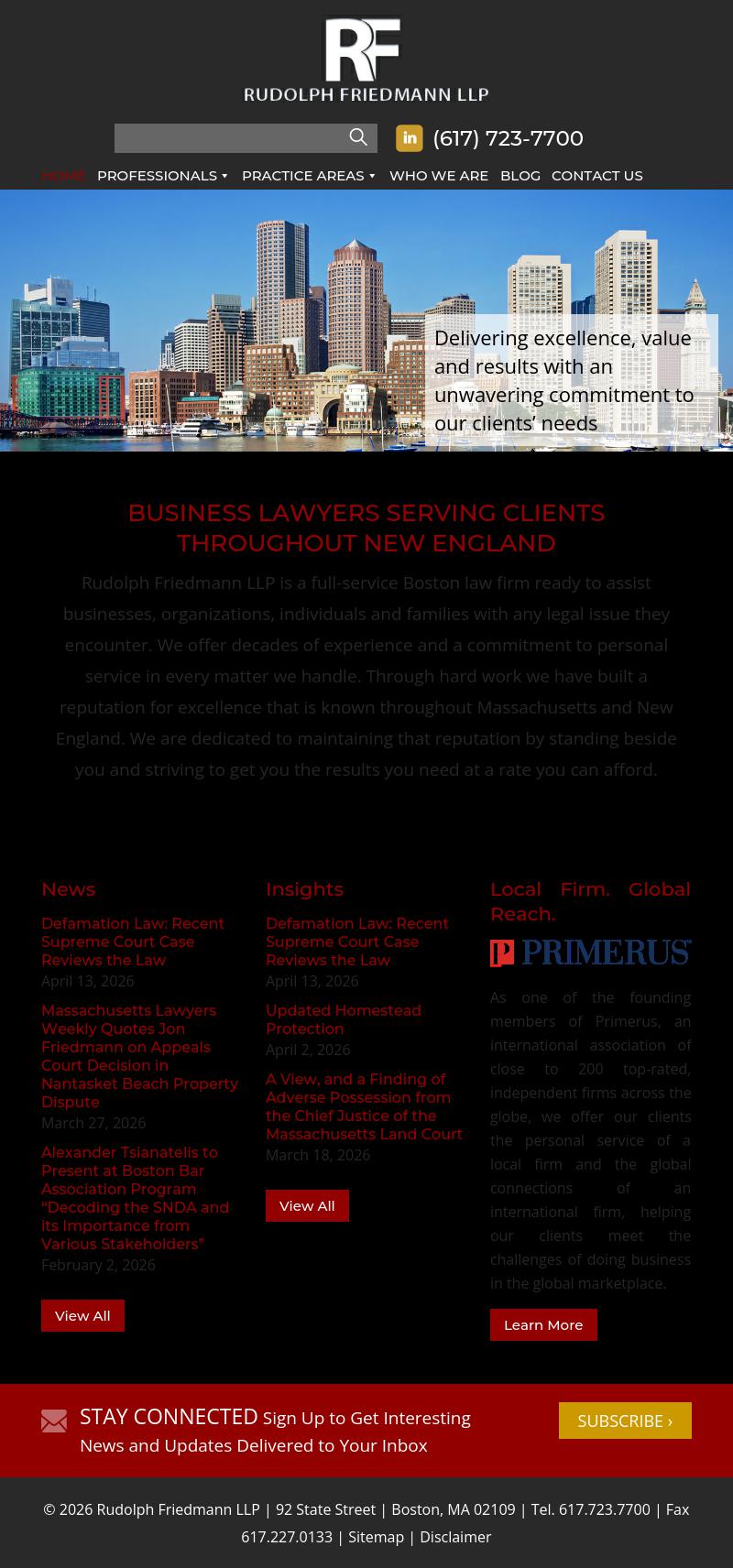 Rudolph Friedmann LLP - Boston MA Lawyers