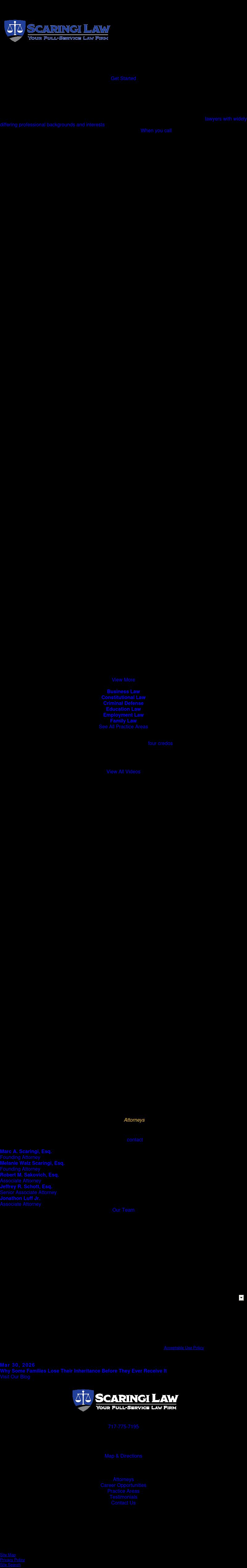 Scaringi & Scaringi, P.C. - Harrisburg PA Lawyers