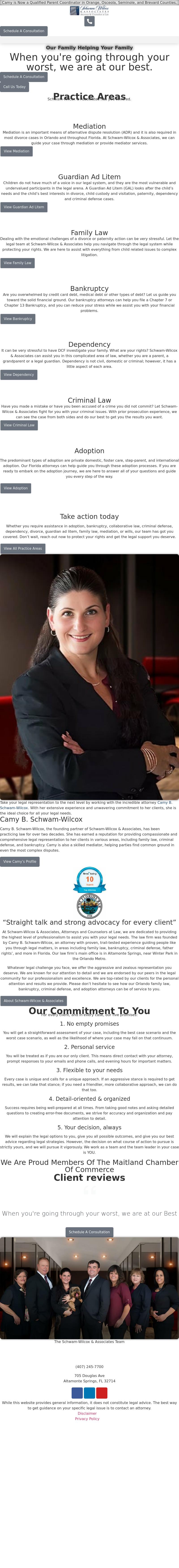 Schwam-Wilcox & Associates, Attorneys and Counselors at Law - Orlando FL Lawyers