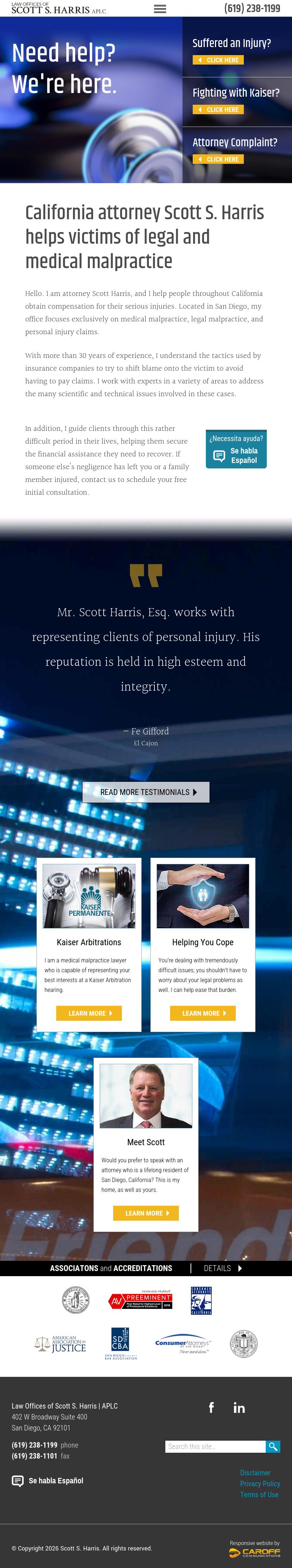 Scott S. Harris Law Offices - San Diego CA Lawyers