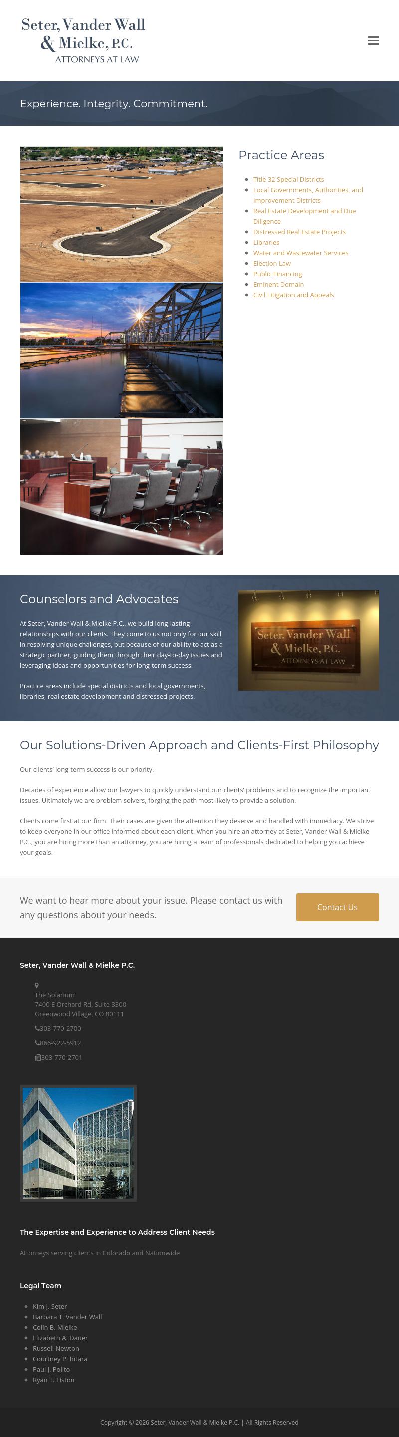 Seter & Vander Wall, P.C. - Greenwood Village CO Lawyers