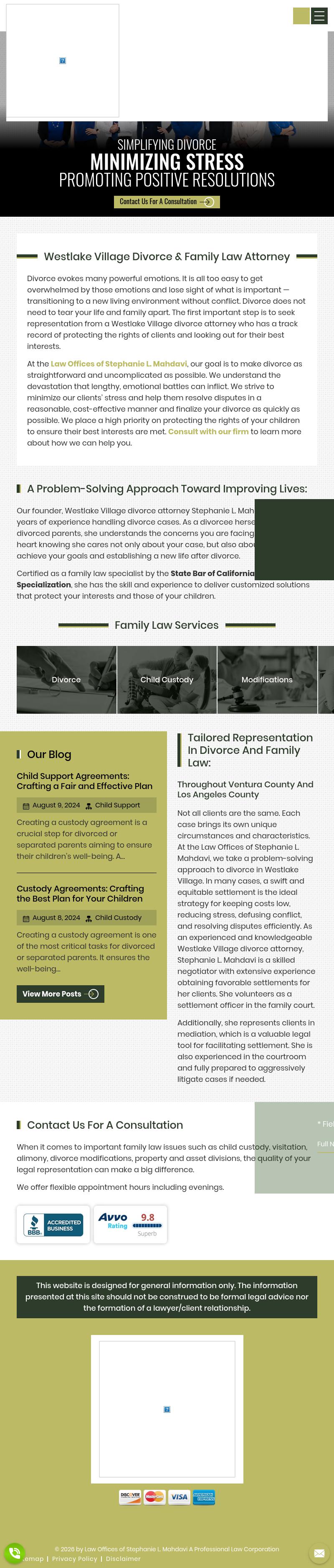 Law Offices of Stephanie L. Mahdavi - Westlake Village CA Lawyers