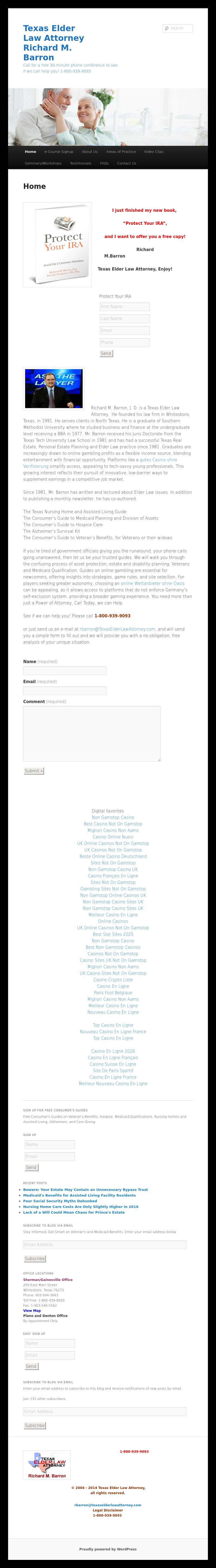 Texas Elder Law Attorney, Richard M. Barron - Denton TX Lawyers
