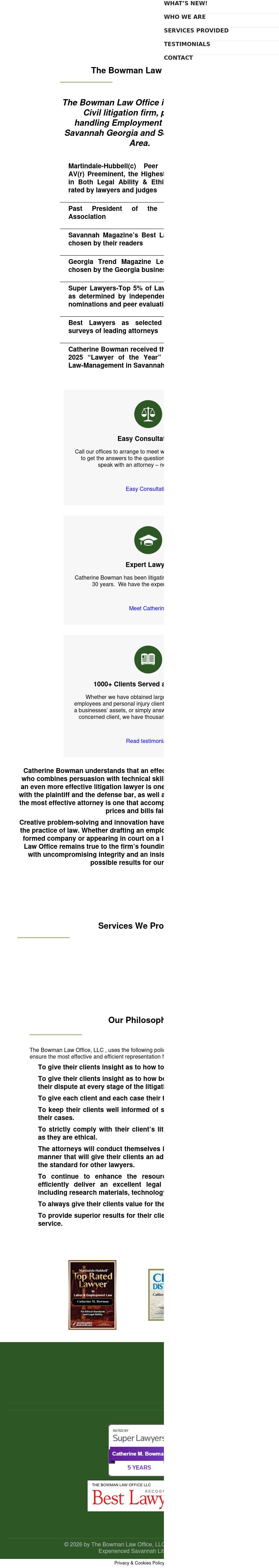 The Bowman Law Office, LLC - Savannah GA Lawyers