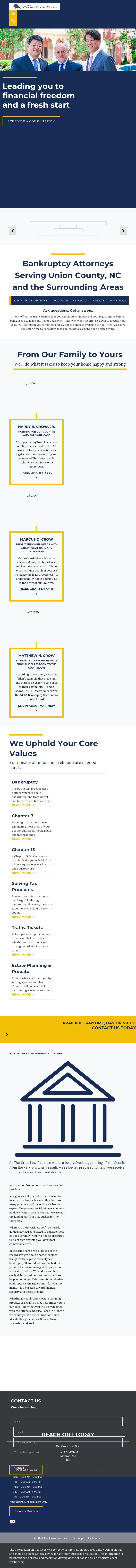 The Crow Law Firm - Monroe NC Lawyers