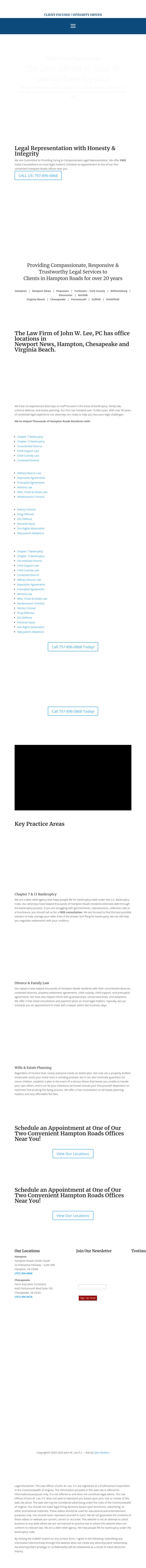 The Law Firm of John W. Lee, P.C. - Chesapeake VA Lawyers