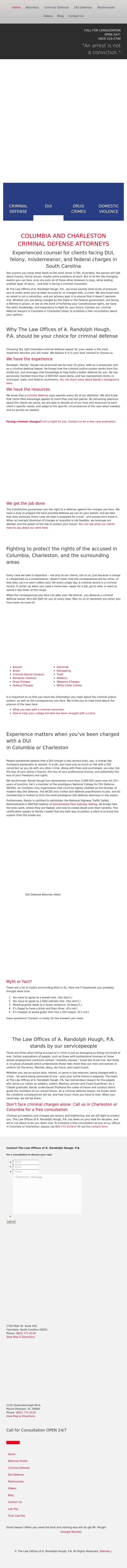 The Law Office of A. Randolph Hough P.A. - Columbia SC Lawyers