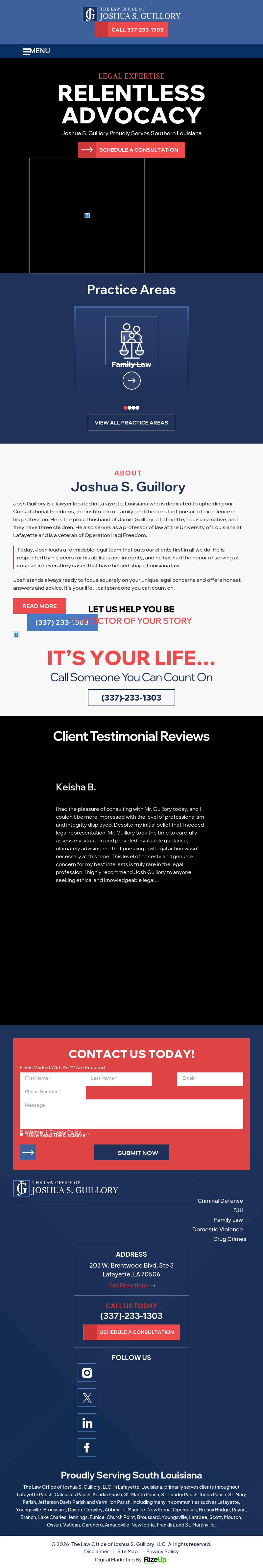 The Law Office of Joshua S. Guillory, LLC - Lafayette LA Lawyers