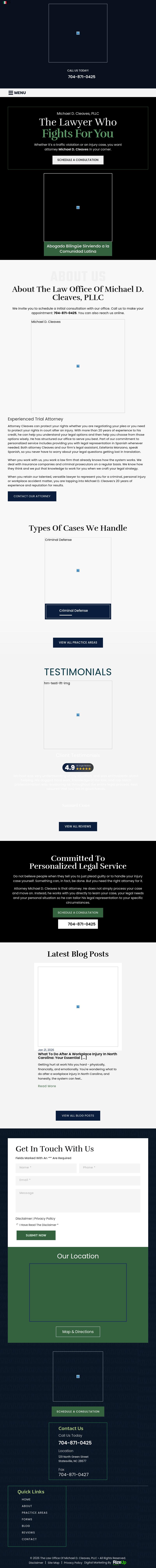 The Law Office of Michael D. Cleaves, PLLC - Statesville NC Lawyers