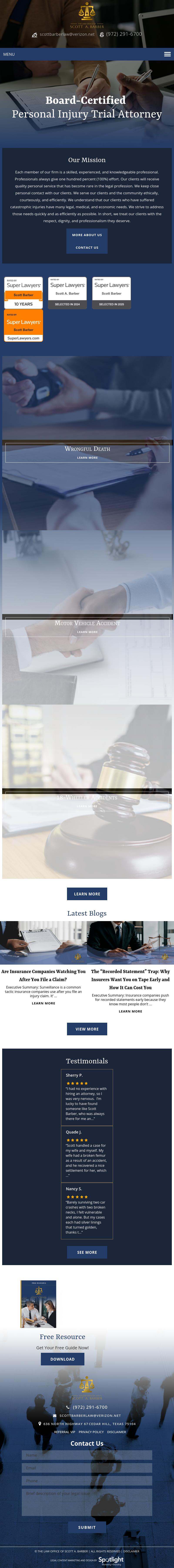 The Law Office of Scott A. Barber - Cedar Hill TX Lawyers