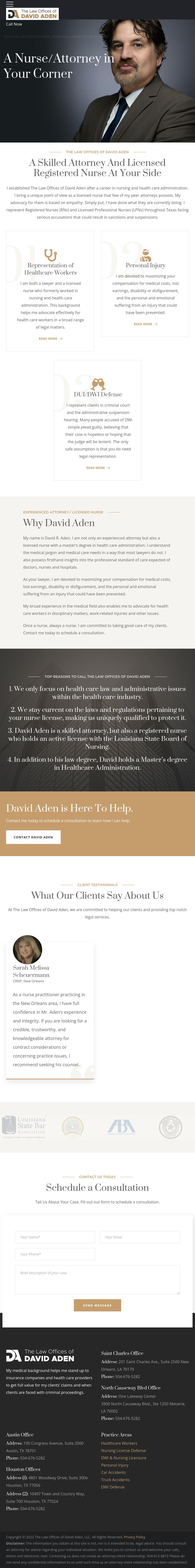 The Law Offices of David Aden - New Orleans LA Lawyers