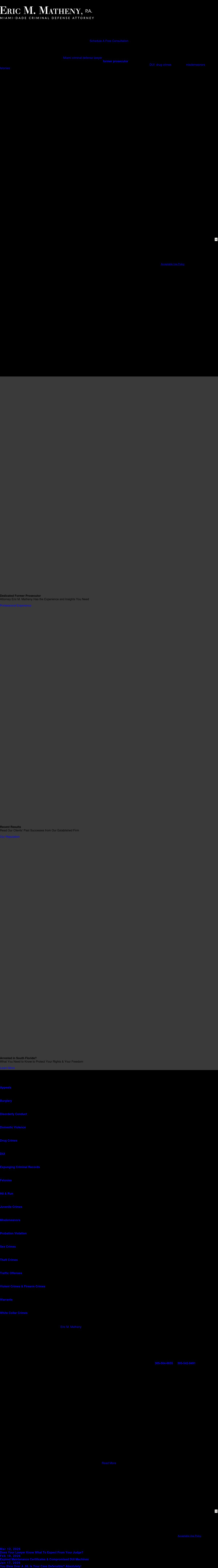 The Law Offices of Eric M. Matheny, P.A. - Miami Lakes FL Lawyers